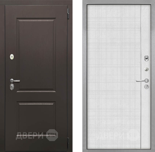 Входная металлическая Дверь Интекрон (INTECRON) Кампо В-07 с молдингом Лофт белый в Рузе