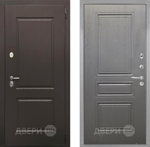 Входная металлическая Дверь Интекрон (INTECRON) Кампо ФЛ-243 Графит вуд дуб в Рузе