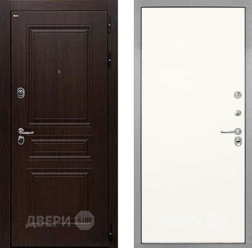 Входная металлическая Дверь Интекрон (INTECRON) Брайтон Тиковое Дерево Гладкая Слоновая кость в Рузе