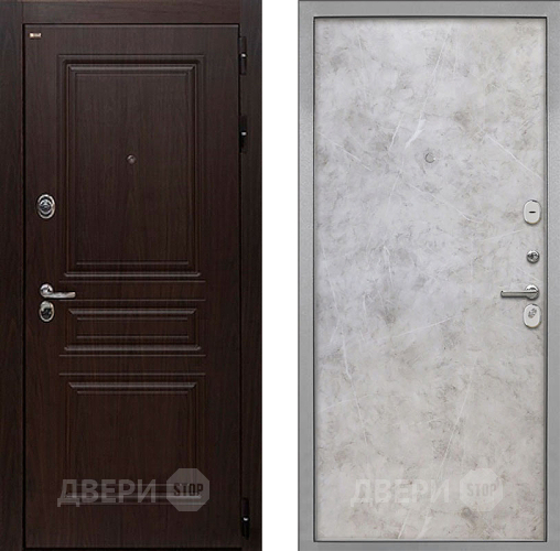 Входная металлическая Дверь Интекрон (INTECRON) Брайтон Тиковое Дерево Гладкая Мрамор светлый в Рузе
