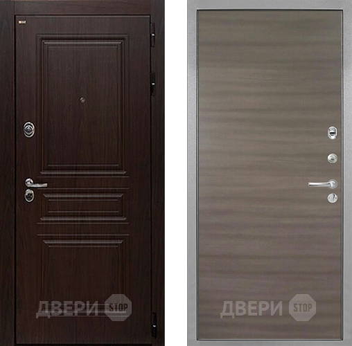 Входная металлическая Дверь Интекрон (INTECRON) Брайтон Тиковое Дерево Гладкая Дуб тоскано поперечный в Рузе