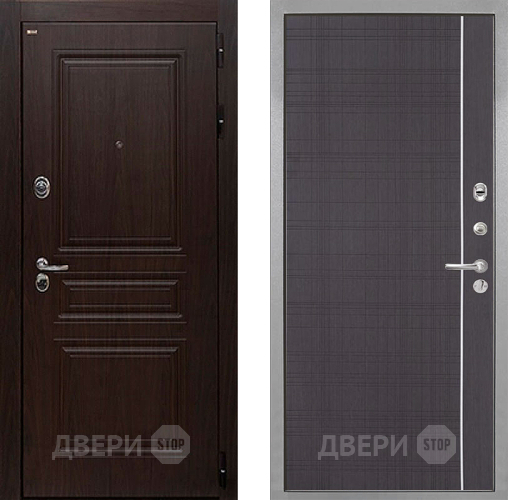 Входная металлическая Дверь Интекрон (INTECRON) Брайтон Тиковое Дерево В-07 с молдингом Венге в Рузе