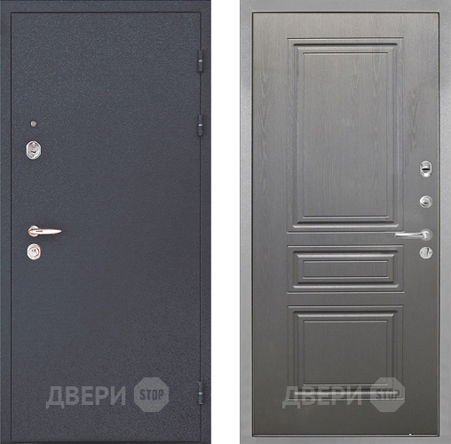 Входная металлическая Дверь Интекрон (INTECRON) Колизей ФЛ-243 Графит вуд дуб в Рузе