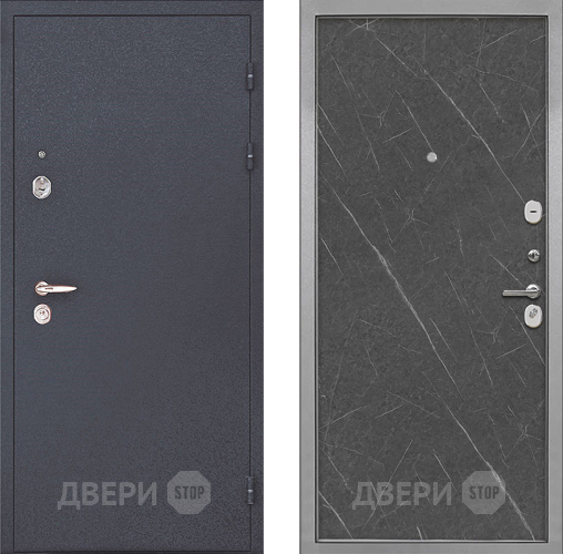 Входная металлическая Дверь Интекрон (INTECRON) Колизей Гладкая Гранит лава оникс в Рузе