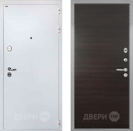 Входная металлическая Дверь Интекрон (INTECRON) Колизей White Гладкая Эковенге поперечный в Рузе