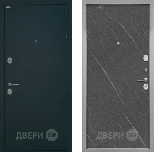 Входная металлическая Дверь Интекрон (INTECRON) Греция Гладкая Гранит лава оникс в Рузе