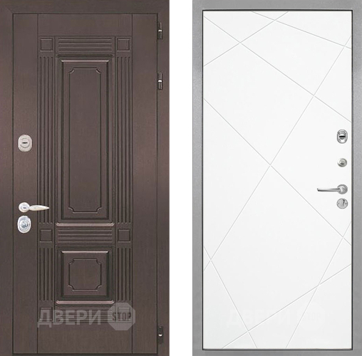 Входная металлическая Дверь Интекрон (INTECRON) Италия Лучи-М Софт милк в Рузе