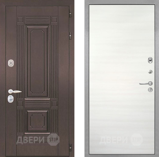 Входная металлическая Дверь Интекрон (INTECRON) Италия Гладкая Дуб сильвер поперечный в Рузе