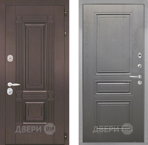 Входная металлическая Дверь Интекрон (INTECRON) Италия ФЛ-243 Графит вуд дуб в Рузе