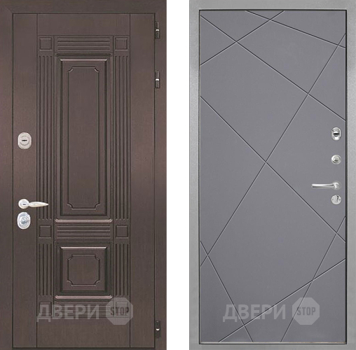Входная металлическая Дверь Интекрон (INTECRON) Италия Лучи-М Графит софт в Рузе