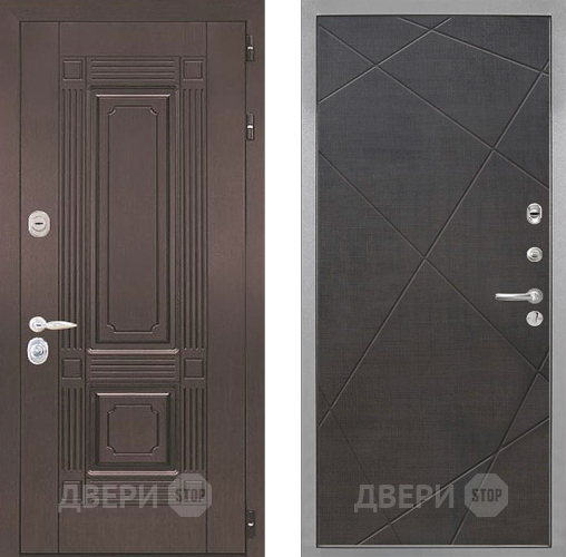 Входная металлическая Дверь Интекрон (INTECRON) Италия Лучи-М Венге распил кофе в Рузе