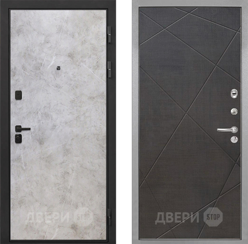 Входная металлическая Дверь Интекрон (INTECRON) Профит Black Мрамор Светлый Лучи-М Венге распил кофе в Рузе