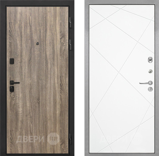 Входная металлическая Дверь Интекрон (INTECRON) Профит Black Дуб Турин Лучи-М Софт милк в Рузе