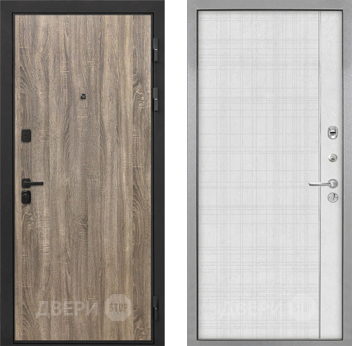 Дверь Интекрон (INTECRON) Профит Black Дуб Турин В-07 с молдингом Лофт белый в Рузе