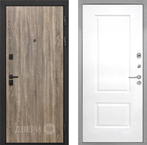 Входная металлическая Дверь Интекрон (INTECRON) Профит Black Дуб Турин Альба Роял Вуд белый в Рузе