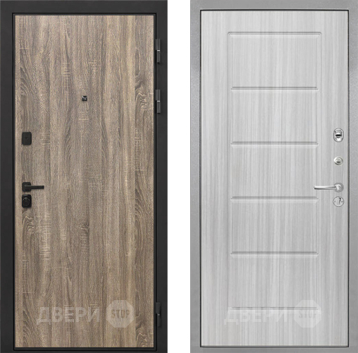 Входная металлическая Дверь Интекрон (INTECRON) Профит Black Дуб Турин ФЛ-39 Сандал белый в Рузе