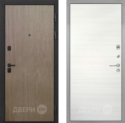 Входная металлическая Дверь Интекрон (INTECRON) Профит Black Венге Коричневый Гладкая Дуб сильвер поперечный в Рузе