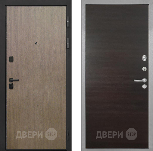 Входная металлическая Дверь Интекрон (INTECRON) Профит Black Венге Коричневый Гладкая Эковенге поперечный в Рузе