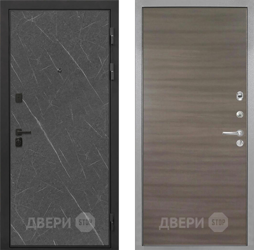 Входная металлическая Дверь Интекрон (INTECRON) Профит Black Гранит Лава Оникс Гладкая Дуб тоскано поперечный в Рузе