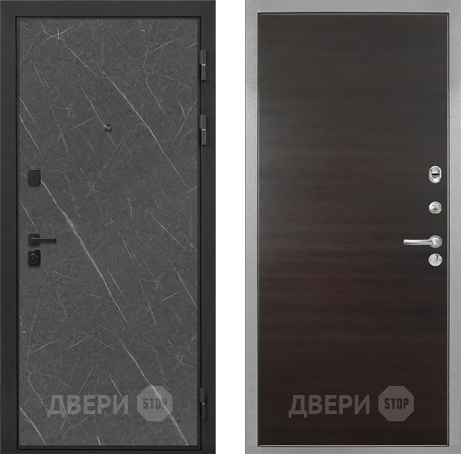 Дверь Интекрон (INTECRON) Профит Black Гранит Лава Оникс Гладкая Эковенге поперечный в Рузе