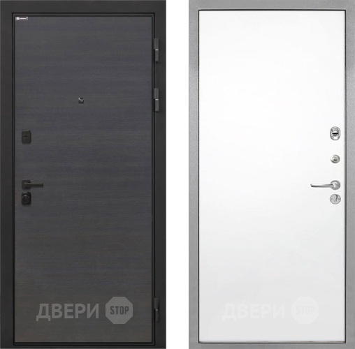 Входная металлическая Дверь Интекрон (INTECRON) Профит Black Эковенге Гладкая Силк Сноу в Рузе