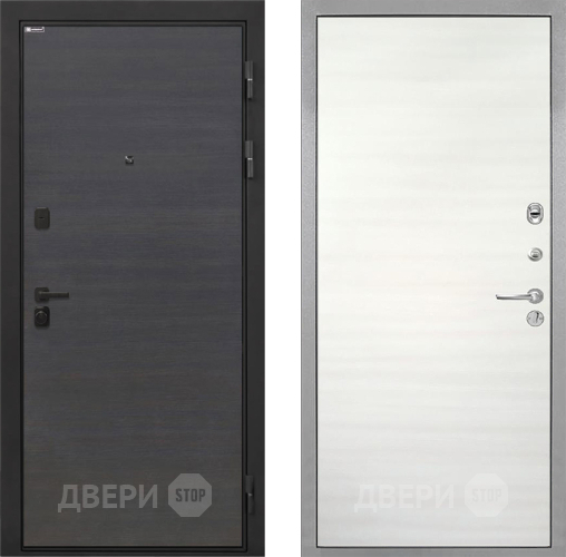 Входная металлическая Дверь Интекрон (INTECRON) Профит Black Эковенге Гладкая Дуб сильвер поперечный в Рузе