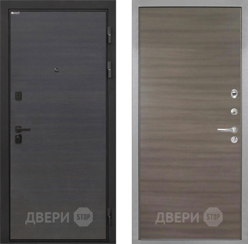 Входная металлическая Дверь Интекрон (INTECRON) Профит Black Эковенге Гладкая Дуб тоскано поперечный в Рузе