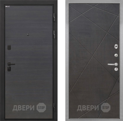 Входная металлическая Дверь Интекрон (INTECRON) Профит Black Эковенге Лучи-М Венге распил кофе в Рузе