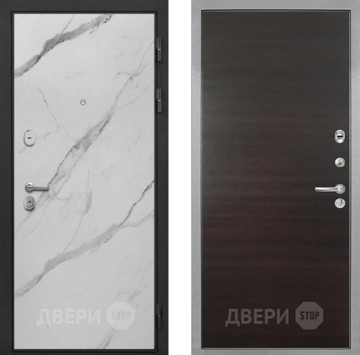 Дверь Интекрон (INTECRON) Гектор Мрамор Арктик Гладкая Эковенге поперечный в Рузе