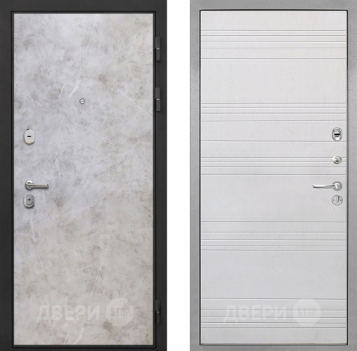Входная металлическая Дверь Интекрон (INTECRON) Гектор Мрамор Светлый ФЛ-316 Белый ясень в Рузе