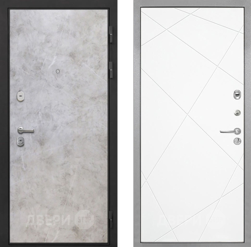 Входная металлическая Дверь Интекрон (INTECRON) Гектор Мрамор Светлый Лучи-М Софт милк в Рузе