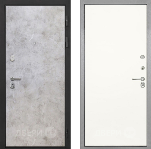 Входная металлическая Дверь Интекрон (INTECRON) Гектор Мрамор Светлый Гладкая Слоновая кость в Рузе
