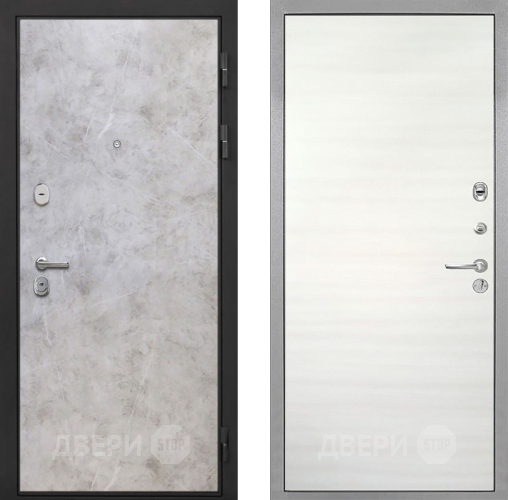 Входная металлическая Дверь Интекрон (INTECRON) Гектор Мрамор Светлый Гладкая Дуб сильвер поперечный в Рузе