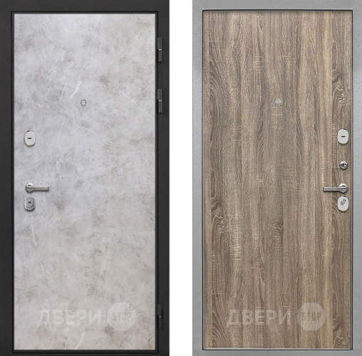 Входная металлическая Дверь Интекрон (INTECRON) Гектор Мрамор Светлый Гладкая Дуб турин в Рузе