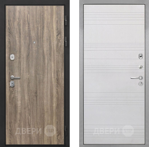 Входная металлическая Дверь Интекрон (INTECRON) Гектор Дуб Турин ФЛ-316 Белый ясень в Рузе