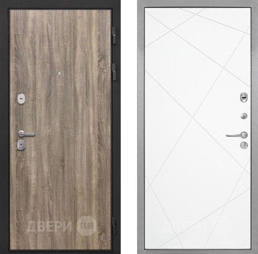 Входная металлическая Дверь Интекрон (INTECRON) Гектор Дуб Турин Лучи-М Софт милк в Рузе