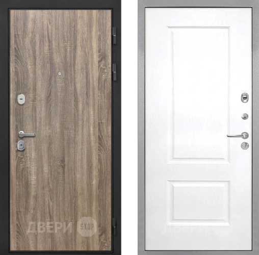 Входная металлическая Дверь Интекрон (INTECRON) Гектор Дуб Турин Альба Роял Вуд белый в Рузе