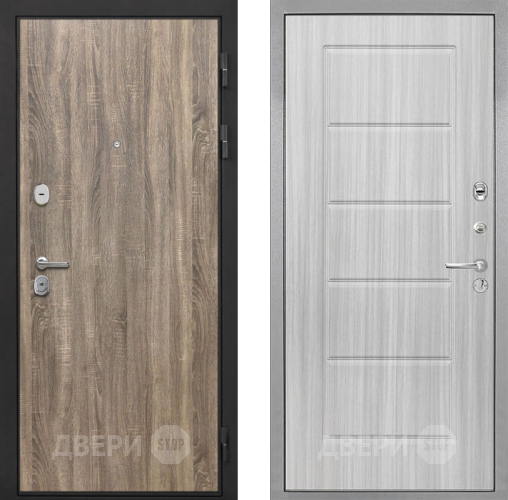 Входная металлическая Дверь Интекрон (INTECRON) Гектор Дуб Турин ФЛ-39 Сандал белый в Рузе