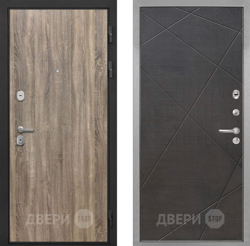 Входная металлическая Дверь Интекрон (INTECRON) Гектор Дуб Турин Лучи-М Венге распил кофе в Рузе