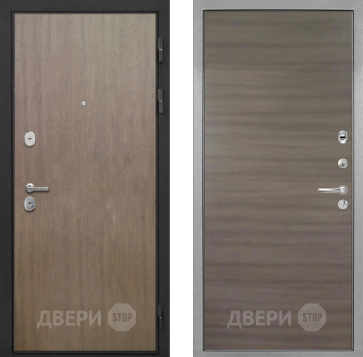 Входная металлическая Дверь Интекрон (INTECRON) Гектор Венге Коричневый Гладкая Дуб тоскано поперечный в Рузе