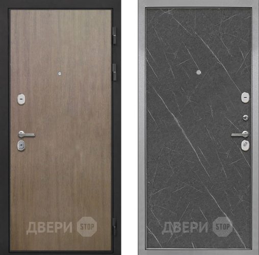 Входная металлическая Дверь Интекрон (INTECRON) Гектор Венге Коричневый Гладкая Гранит лава оникс в Рузе