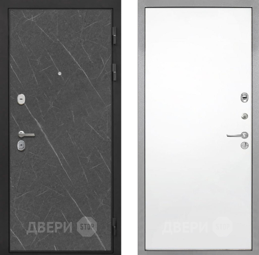 Входная металлическая Дверь Интекрон (INTECRON) Гектор Гранит Лава Оникс Гладкая Силк Сноу в Рузе