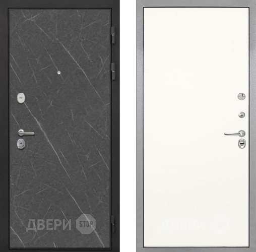 Входная металлическая Дверь Интекрон (INTECRON) Гектор Гранит Лава Оникс Гладкая Слоновая кость в Рузе