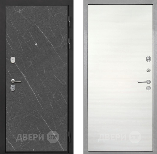 Входная металлическая Дверь Интекрон (INTECRON) Гектор Гранит Лава Оникс Гладкая Дуб сильвер поперечный в Рузе