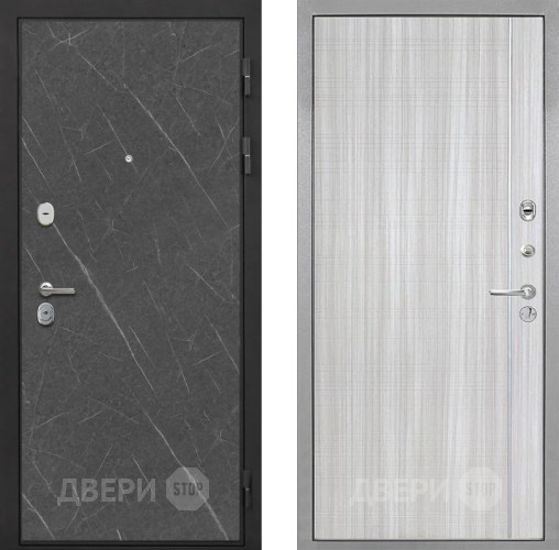 Входная металлическая Дверь Интекрон (INTECRON) Гектор Гранит Лава Оникс В-07 с молдингом Сандал белый в Рузе