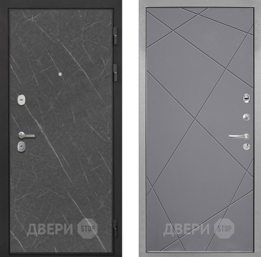 Входная металлическая Дверь Интекрон (INTECRON) Гектор Гранит Лава Оникс Лучи-М Графит софт в Рузе