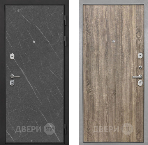 Входная металлическая Дверь Интекрон (INTECRON) Гектор Гранит Лава Оникс Гладкая Дуб турин в Рузе