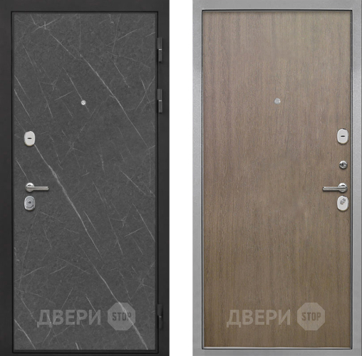 Входная металлическая Дверь Интекрон (INTECRON) Гектор Гранит Лава Оникс Гладкая шпон Венге коричневый в Рузе
