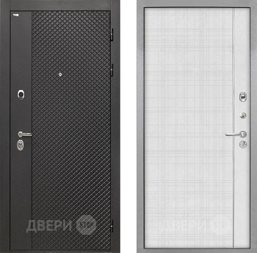 Дверь Интекрон (INTECRON) Олимпия Black 4К В-07 с молдингом Лофт белый в Рузе