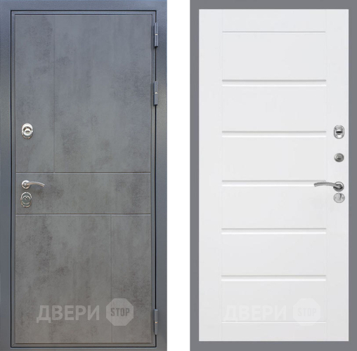 Входная металлическая Дверь Рекс (REX) ФЛ-290 Сити Белый ясень в Рузе